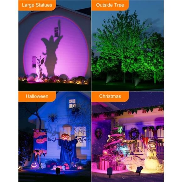 4 Pack Color Changing Solar Powered LED Spotlights Outdoor Waterproof Ultra - Picture 2 of 7